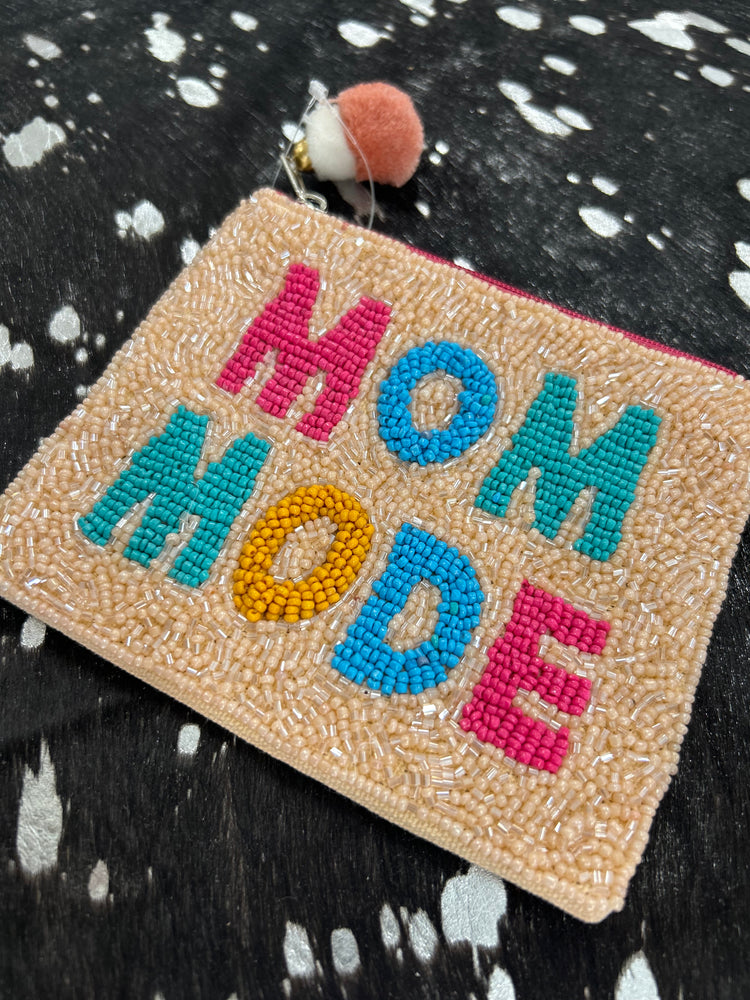 Mom Mode Beaded Pouch