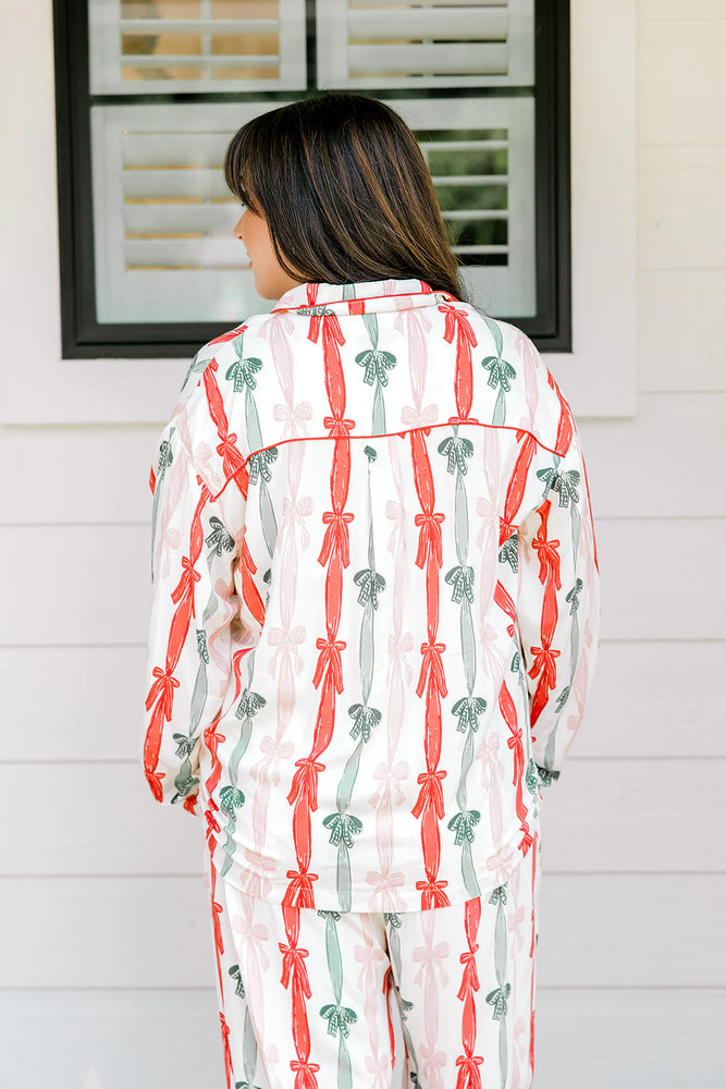 Christmas Bows Pajama Set