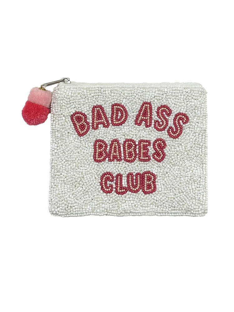 Bad Ass Babes Club Beaded Pouch