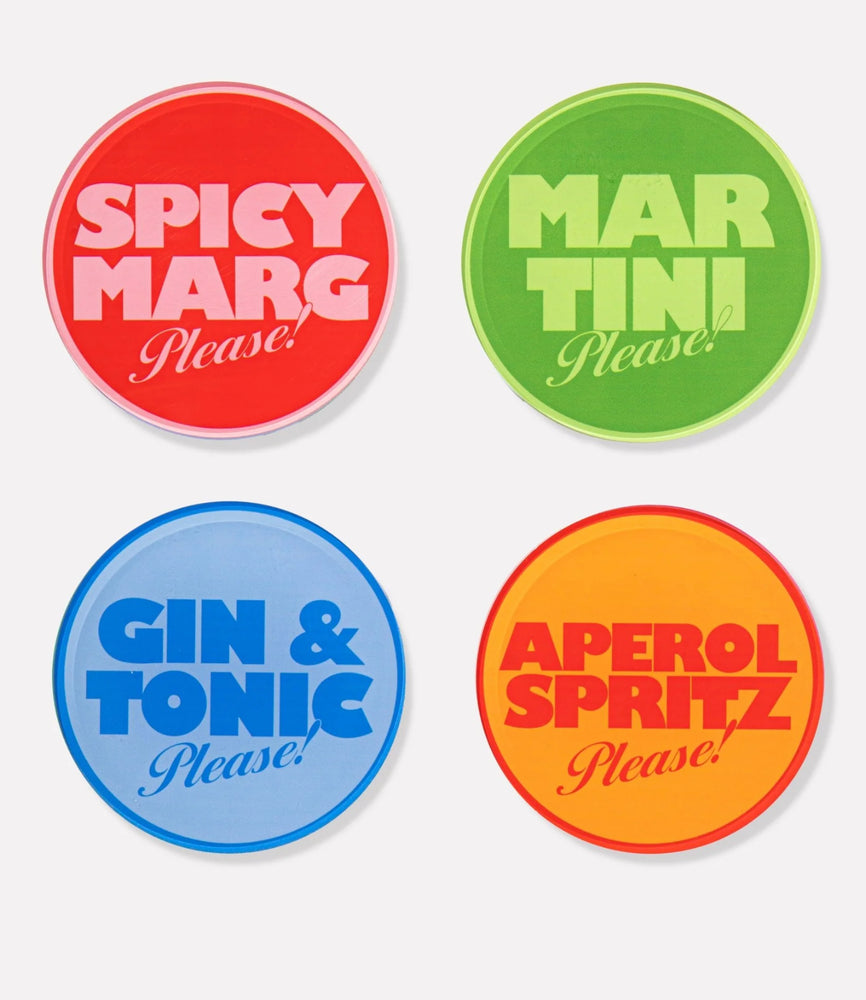 Drinks on Me Coaster