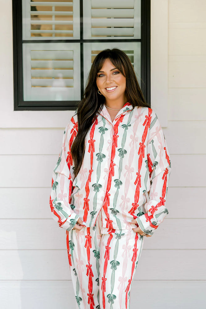 Christmas Bows Pajama Set