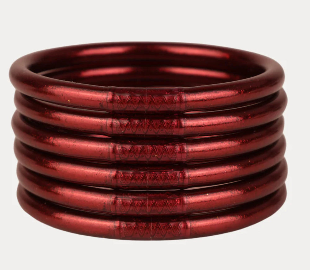 Merlot All Weather Bangles (Set of 6)- Serenity Prayer