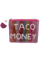 Taco Money Beaded Pouch