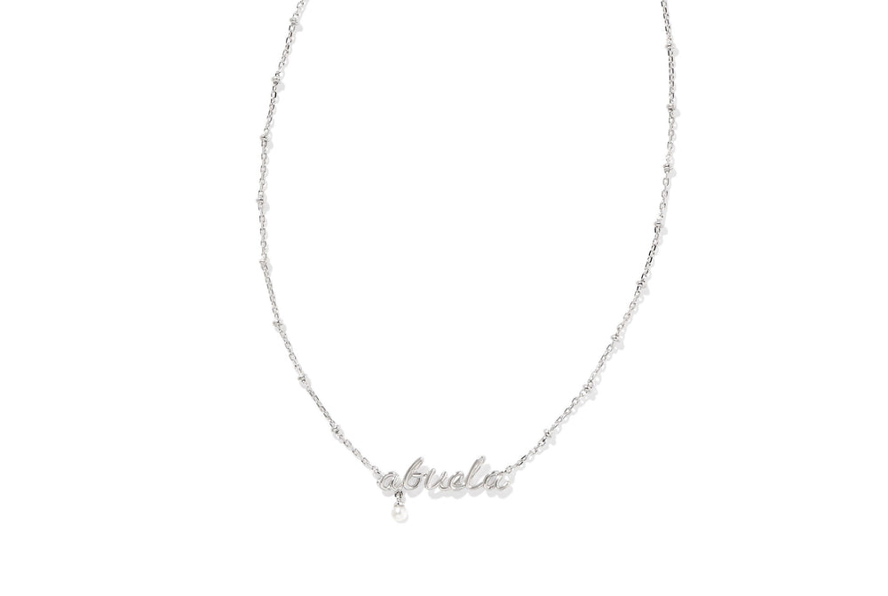Abuela Script Pendant Necklace