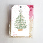 Disco Christmas Tree Gift Tag Set of 8